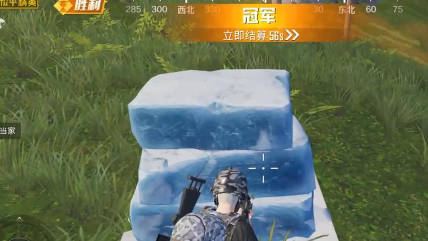 和平精英：超萌敌人决赛圈被困山崖，这鸡我吃定了！