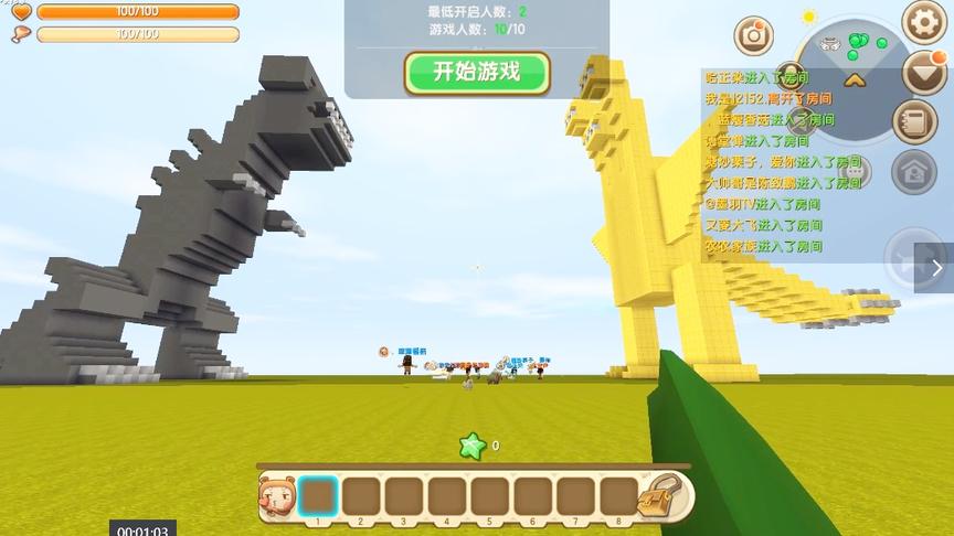 迷你世界：哥斯拉大战基斯拉，苏昂着急了，谁也挡不住啊。