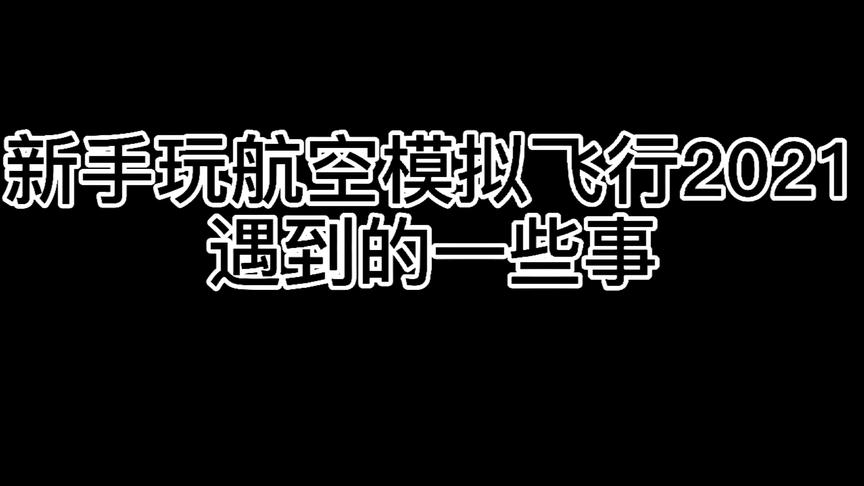 新手玩航空模拟飞行2021遇到的一些事