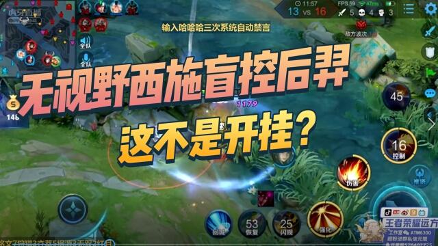 国一后羿远方: 无视野西施盲控后羿，这确定是一般人一起看看回放
