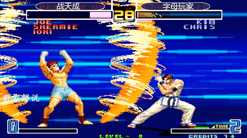 拳皇2002：东丈隐藏大招够疯狂，两波旋风拿下金家藩