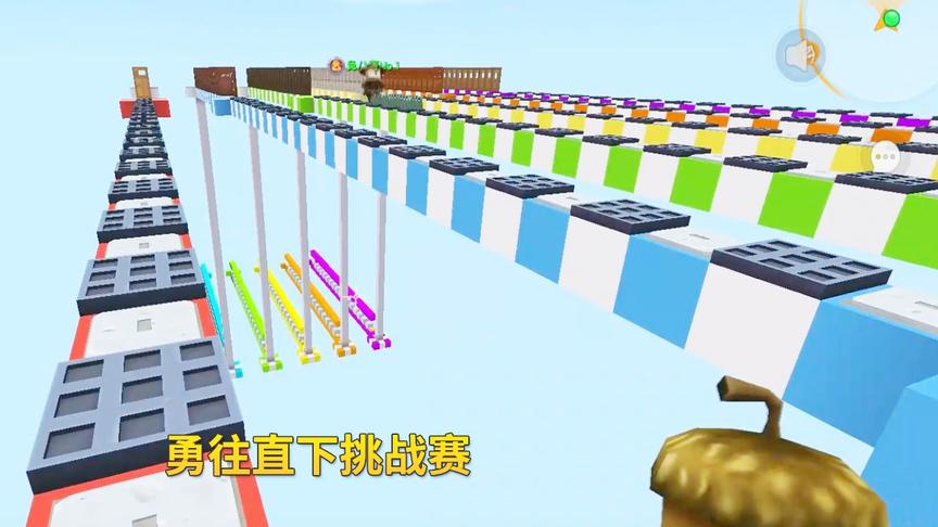 迷你世界：小宇手速极快，挑战勇往直下地图，轻松拿第一