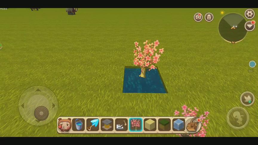 迷你世界 水上还能种树 这太不可思议了。