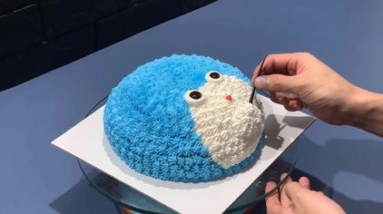 机器猫蛋糕制作 西瓜视频