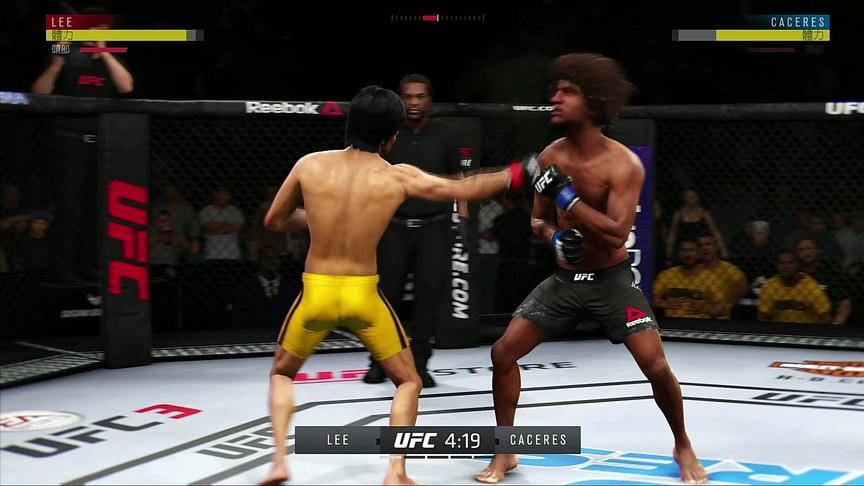 UFC3:拳击游戏 重量级选手 李小龙和外国选手比赛拳击 功夫VS拳击